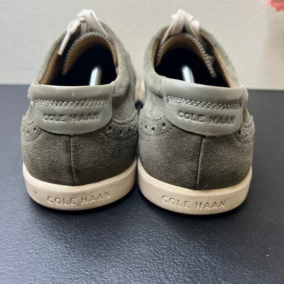 Cole Haan Men’s Suede Wingtip Sneakers Gray Casual Lace Up Shoes ?